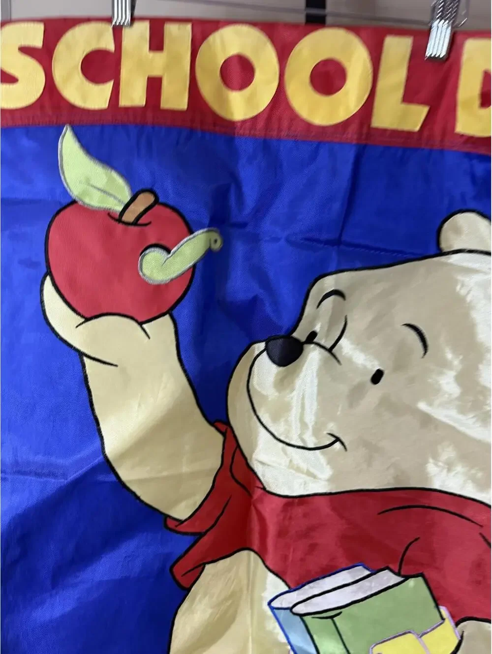 Vintage Winnie the Pooh School Days Decorative Flag